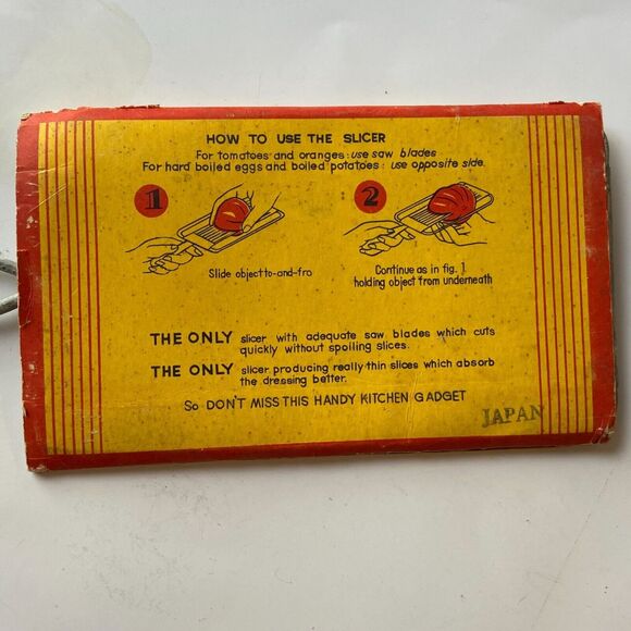 Nevco Japan Handy Slicer Original Packaging 12 Slices All Metal Movie Prop - Picture 4 of 8